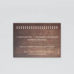 Coupon-réponse Mariage^Planet cards Gravures et bois