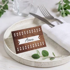 Marque-place Mariage^Planet cards Gravures et bois