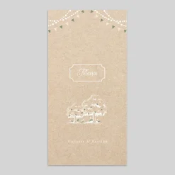 Menu De Mariage^Planet cards Guinguette et Lumières