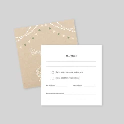 Coupon-réponse Mariage^Planet cards Guinguette et Lumières