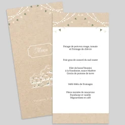 Menu De Mariage^Planet cards Guinguette et Lumières