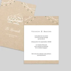 Carte D'invitation Mariage^Planet cards Guinguette et Lumières