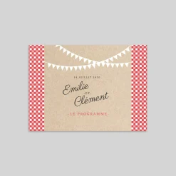 Programme De Mariage^Planet cards Guinguette et Vichy
