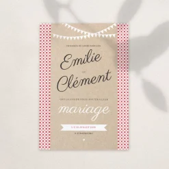 Faire-part Mariage Original | Faire-part Mariage Champêtre^Planet cards Guinguette et Vichy