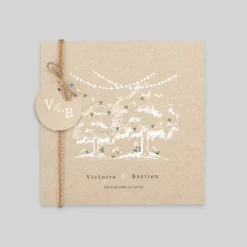 Faire-part Mariage Champêtre | Gamme Complète^Planet cards Guinguette Roses et Lumières