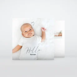 Faire-part Naissance Fille | Faire-part Naissance Garçon^Planet cards Hello coeur