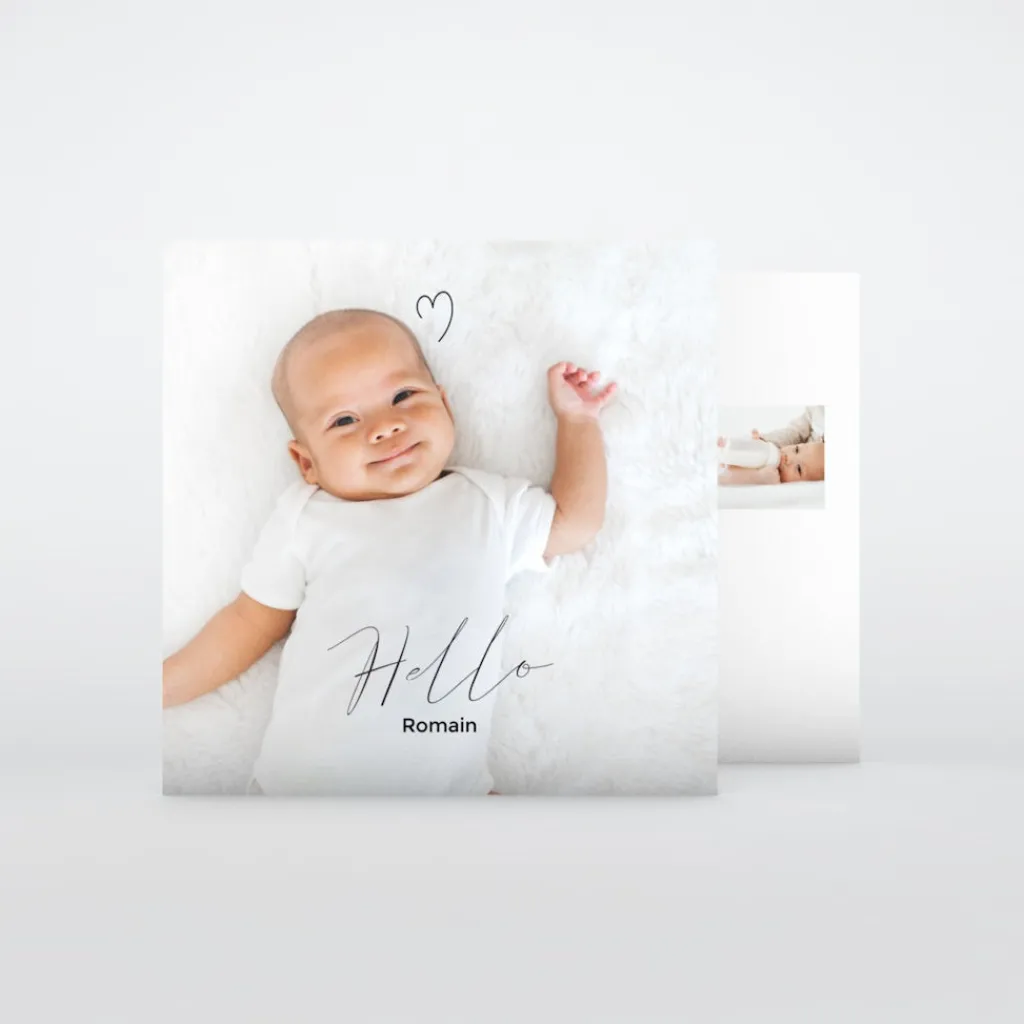 Faire-part Naissance Fille | Faire-part Naissance Garçon^Planet cards Hello coeur