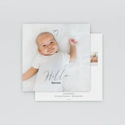 Faire-part Naissance Fille | Faire-part Naissance Garçon^Planet cards Hello coeur