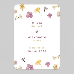 Faire-part Mariage Champêtre^Planet cards Herbier