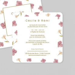 Faire-part Mariage Champêtre^Planet cards Herbier