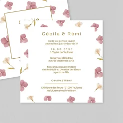 Faire-part Mariage Champêtre^Planet cards Herbier