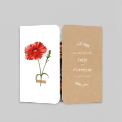 Faire-part Mariage Champêtre^Planet cards Herbier Sauvage