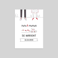 Faire-part Mariage Chic | Gamme Complète^Planet cards Illustration Papa et Maman
