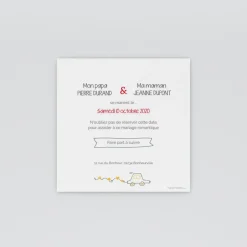 Save The Date^Planet cards Illustration papa et maman