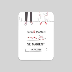 Faire-part Mariage Chic | Gamme Complète^Planet cards Illustration Papa et Maman