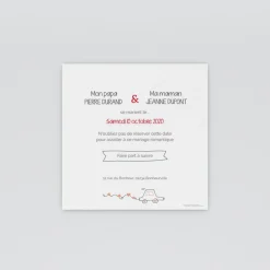 Save The Date^Planet cards Illustration papa et maman