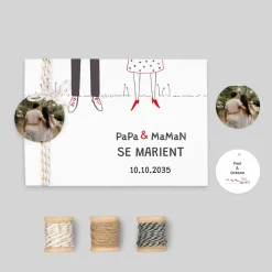 Gamme Complète^Planet cards Illustration "Papa Maman"