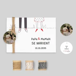 Gamme Complète^Planet cards Illustration "Papa Maman"