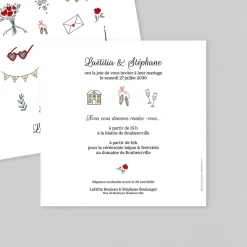 Créations En Collaboration | Faire-part Mariage Original^Planet cards Illustrations et Guinguette