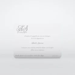 Carte Remerciement Décès^Planet cards Initiales
