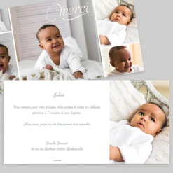 Carte Remerciement Baptême Photo^Planet cards Instant Inoubliable
