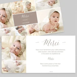Carte Remerciement Baptême Photo^Planet cards Instant Magique