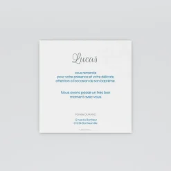 Carte Remerciement Baptême Garçon^Planet cards Instant Précieux