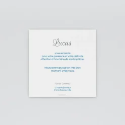 Carte Remerciement Baptême Garçon^Planet cards Instant Précieux