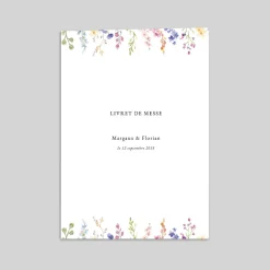 Livret De Messe Mariage^Planet cards Jardin de Fleurs