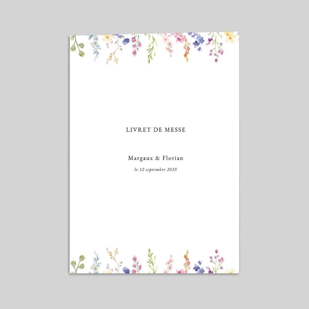 Livret De Messe Mariage^Planet cards Jardin de Fleurs