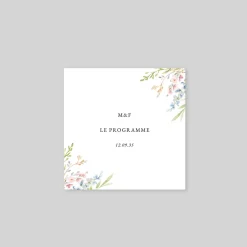 Programme De Mariage^Planet cards Jardin de Fleurs