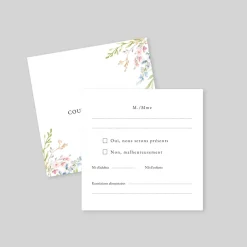 Coupon-réponse Mariage^Planet cards Jardin de Fleurs