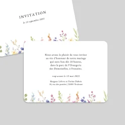 Carte D'invitation Mariage^Planet cards Jardin de Fleurs