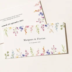 Faire-part Mariage Champêtre | Gamme Complète^Planet cards Jardin de Fleurs et aquarelle
