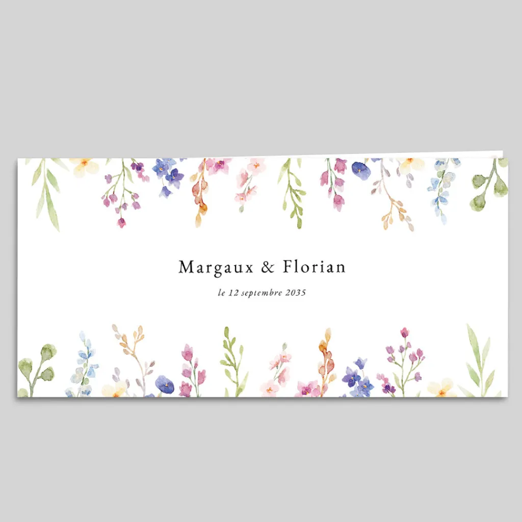 Faire-part Mariage Champêtre | Gamme Complète^Planet cards Jardin de Fleurs et aquarelle