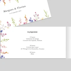 Faire-part Mariage Champêtre | Gamme Complète^Planet cards Jardin de Fleurs et aquarelle