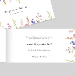 Faire-part Mariage Champêtre | Gamme Complète^Planet cards Jardin de Fleurs et aquarelle