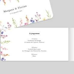 Faire-part Mariage Champêtre | Gamme Complète^Planet cards Jardin de Fleurs et aquarelle