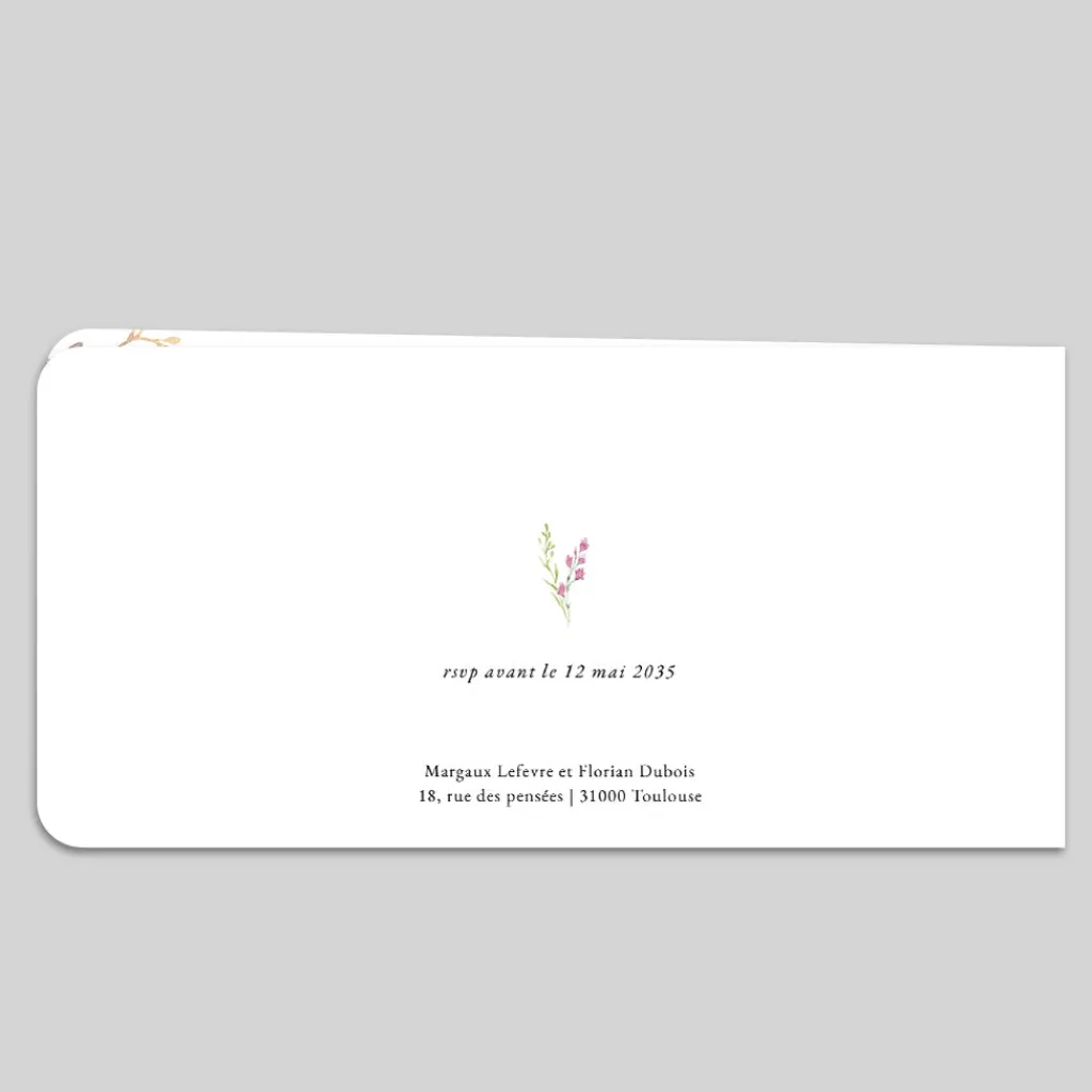Faire-part Mariage Champêtre | Gamme Complète^Planet cards Jardin de Fleurs et aquarelle