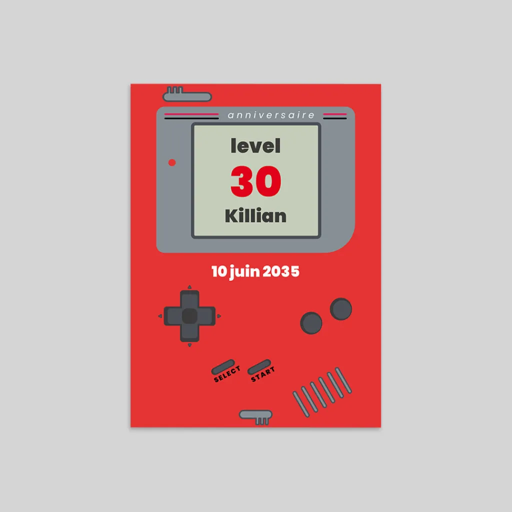 Carte Invitation Anniversaire Adulte Moderne | Carte Invitation Anniversaire Adulte Originale^Planet cards Jeux vidéos
