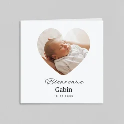 Faire-part Naissance Garçon^Planet cards Joli cœur et picto