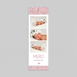 Carte Remerciement Baptême Photo | Carte Remerciement Baptême Fille^Planet cards Joli Photomaton Liberty
