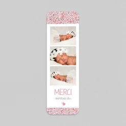 Carte Remerciement Baptême Photo | Carte Remerciement Baptême Fille^Planet cards Joli Photomaton Liberty