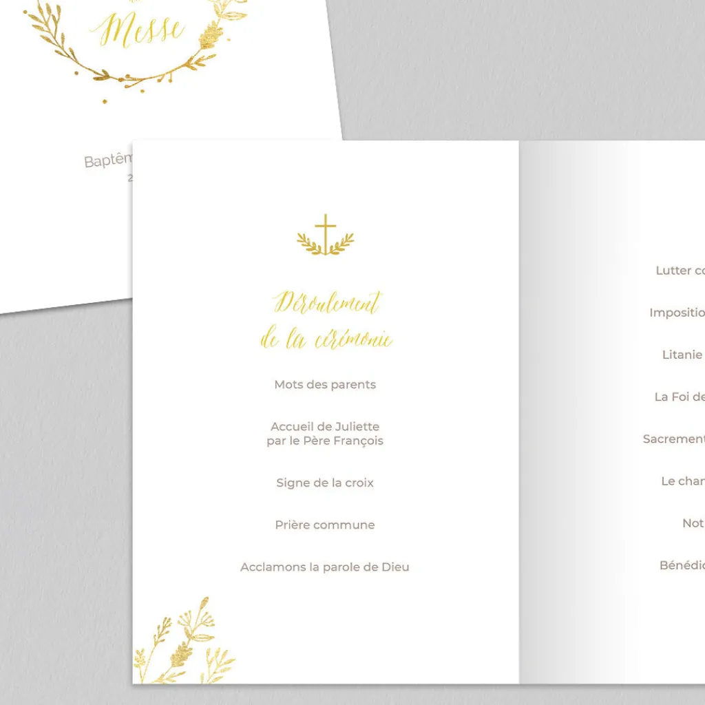 Livret De Baptême^Planet cards Jolie Couronne Dorée