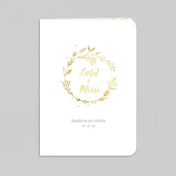 Livret De Baptême^Planet cards Jolie Couronne Dorée