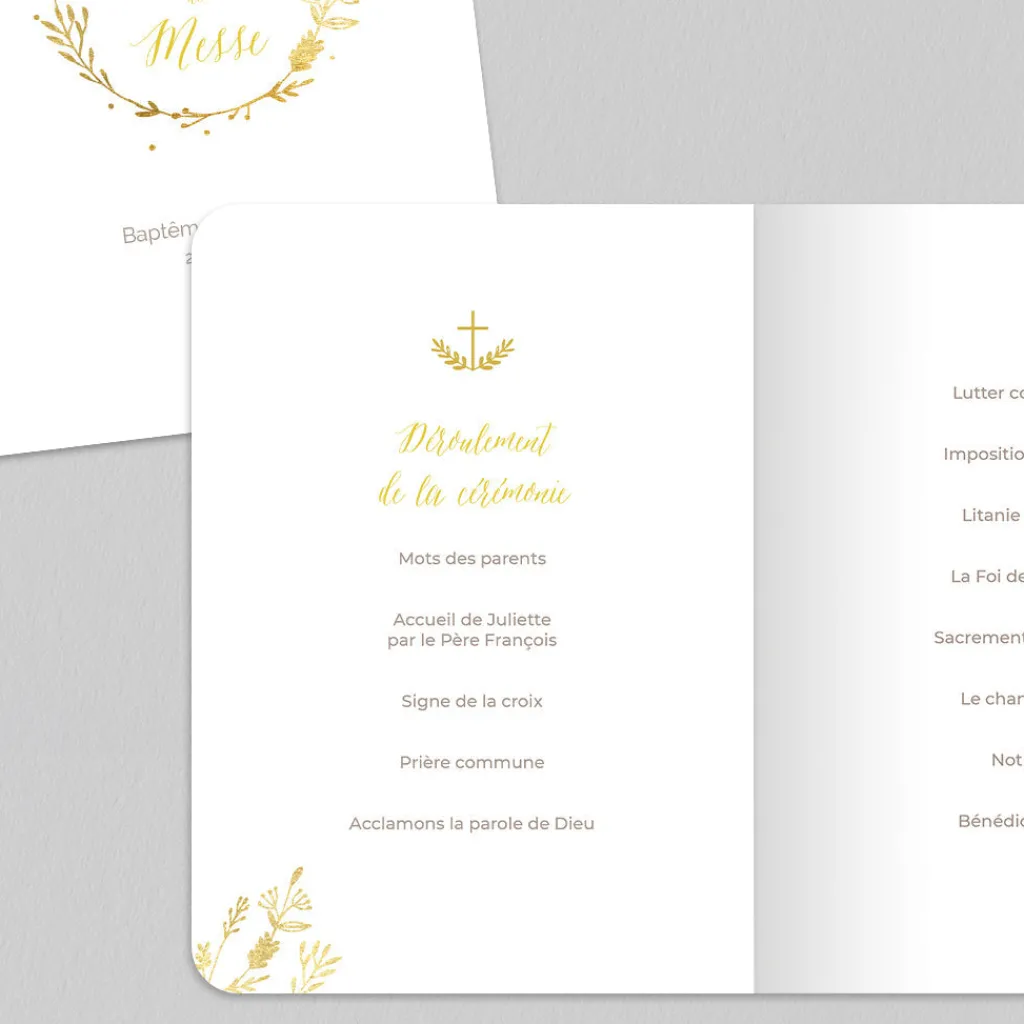 Livret De Baptême^Planet cards Jolie Couronne Dorée