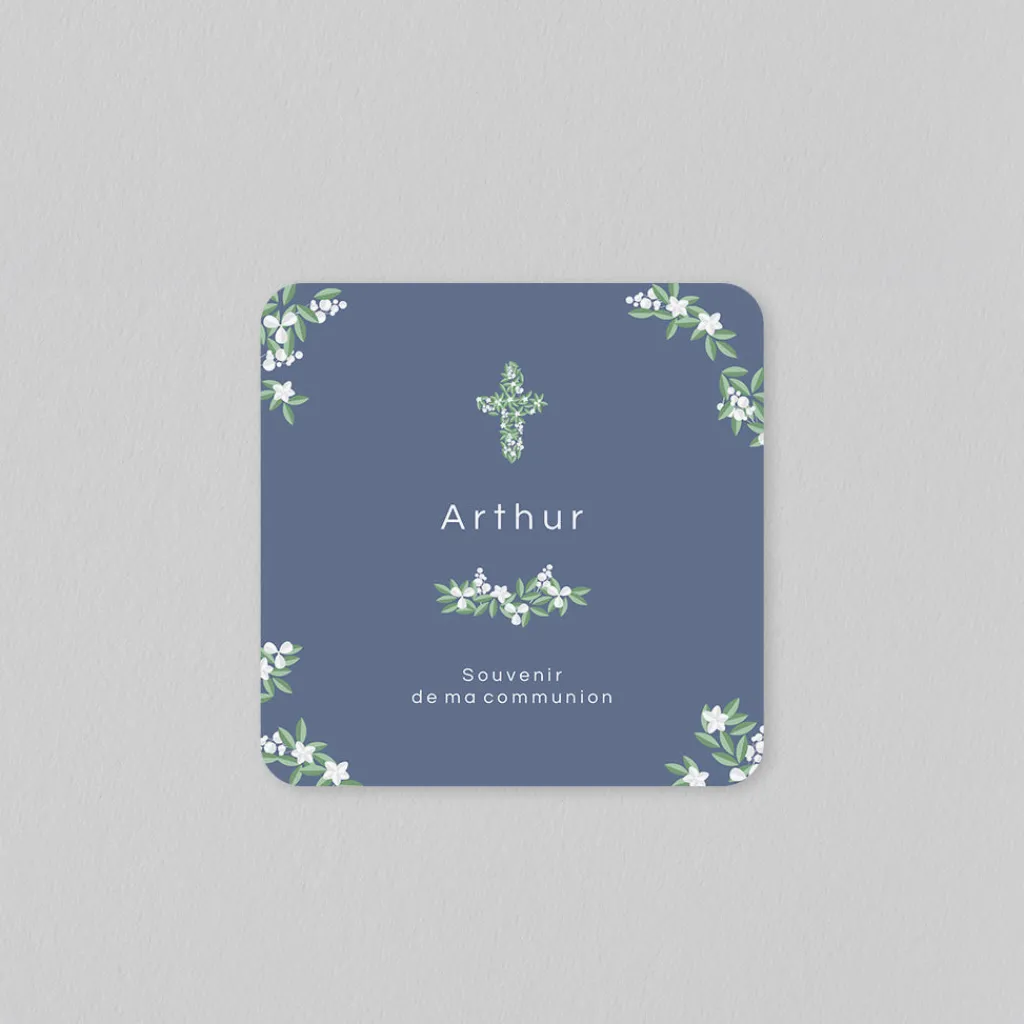 Images Communion^Planet cards Jolie Couronne Fleurie