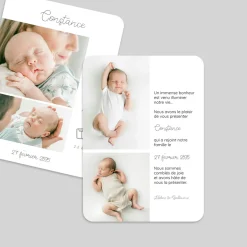 Faire-part Naissance Fille^Planet cards Jolie Typo et Pictos