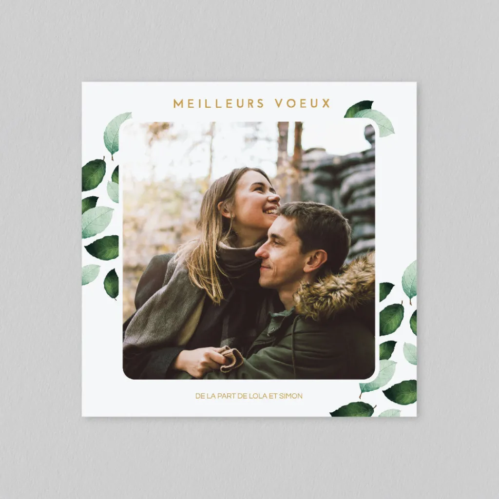 Carte De Vœux Nature^Planet cards Jolies Feuilles et Photo
