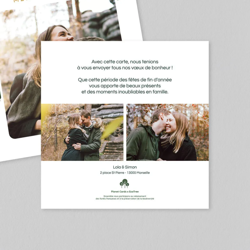 Carte De Vœux Nature^Planet cards Jolies Feuilles et Photo